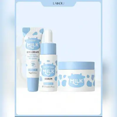 1 Set LAIKOU Milk Brightening & Moisturizing Skincare Set