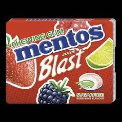 CHEWING GUM Mentos JUICE Blast RED FRUIT and LIMON 8 PIECES