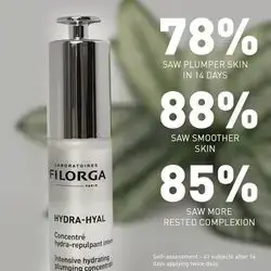 Filorga Hydra-Hyal Intensive Hydrating & Plumping Face Serum Treatment, Concentrated with Five Types of Natural Hyaluronic Acid for Anti Aging Skin Brightening and Moisturizing