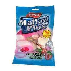 Erko Mallow Plus Jam Filled Mallow Strawberry 80g