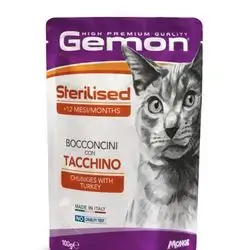 Gemon Sterilised Cat Chunkies with Turkey 100g