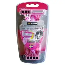 Domos Sweden Blu 6 Blade 3 Razors For Women