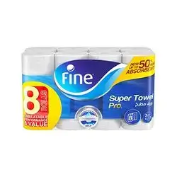 Fine Kitchen Super Towel Pro 140 Pulls, 3-Ply 8 X 1 Pack
