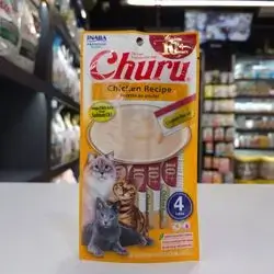 Inaba Churu Cream Senior plus 10 years ( Chicken Recipe ) 4 Tubes