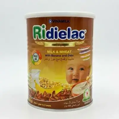 Ridielac cereal from 1 years to 3 years milk& wheat with banana and date 400g