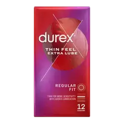 Thin Feel Extra Lube Regular Fit 12 Condoms _ durex
