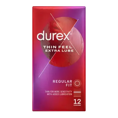 Thin Feel Extra Lube Regular Fit 12 Condoms _ durex
