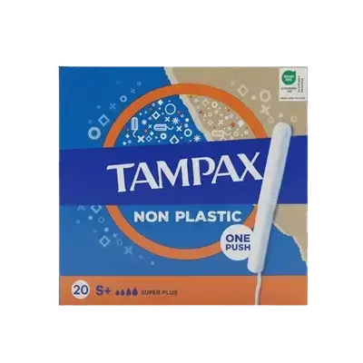 TAMPAX Non Plastic Tampons With Applicator SUPER PLUS 20Pcs _ Procter & Gamble