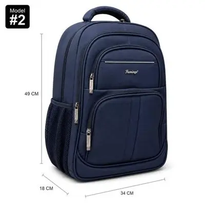 Flamingo Leather Backpack – Model #2, 4 Zippers