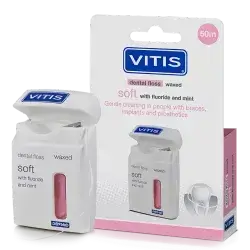 Vitis Soft Dental Floss Waxed 50m -Pink