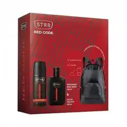 STR8 GIFT SET RED CODE EDT 100ML + DEO SPRAY 150ML + STR8 BACKPACK