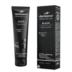 Black Toothpaste Extra Whitening Activated Carbon 75ml _ dentissimo