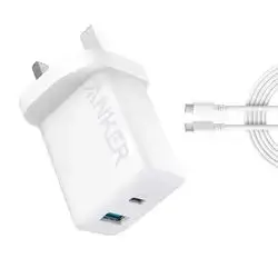 Anker Select Charger with USB-C Cable 20W Dual Ports Adapter