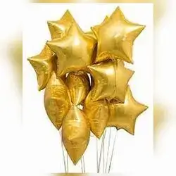 Gold Star Helium Balloon Group – 11 Balloons