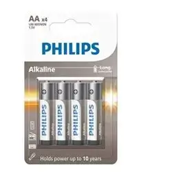 PHILIPS PREMIUM ALKALINE AA BATTERIES (4-PACK)