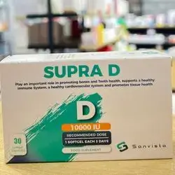 Supra D vitamin D3 10,000IU 30 soft gels