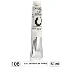 (106) (ZINC TITANIUOM WHITE) OIL COLOR-Maries 50ML