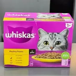 Whiskas Poultry Feasts in Gravy 12Pcs