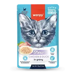 WANPY Stew Chicken & Duck For Kitten 70g