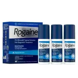 Rogaine Men's Extra Strength 5% Minoxidil Topical Solution (3 x 60ml, Bottles)