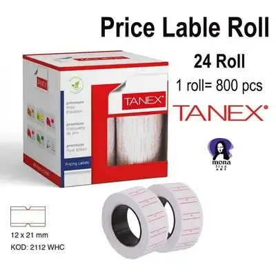 Tanex Price Label Roll (24 Rolls) white