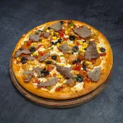 Beef And Chicken Pizza