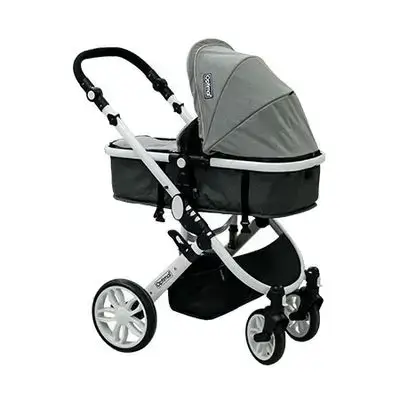 3-in-1 Baby Stroller Set with Basket - Gray