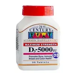 21ST CENTURY VIT D 5000 IU 30TAB