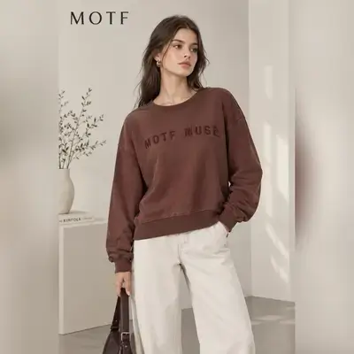 MOTF Muse Solid Round Neck Sweatshirt - Small