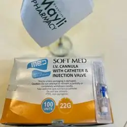 Cannula With Catheter & Injection Valve 22G MED