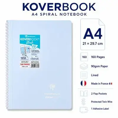 Notebook ,French ( A4) Size,160 pages.