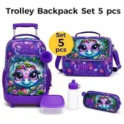 Trolley Bag School Set 5pcs
