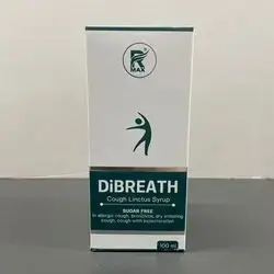 dibreath cough linctus syrup sugar free in allergic cough , bronchitis , dry irritating cough , cough with expectoration 100ml