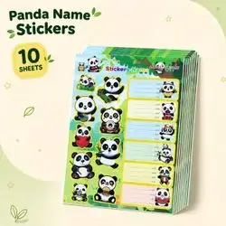 Book & Notebook Name Labels – 10 Sheets • 100 Stickers