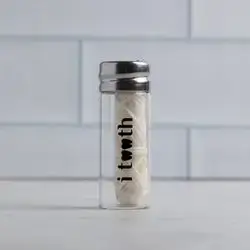 i tooth natural silk floss glass bottle