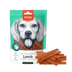 Wanpy Lamb Jerky Slices Treat for dogs 100g