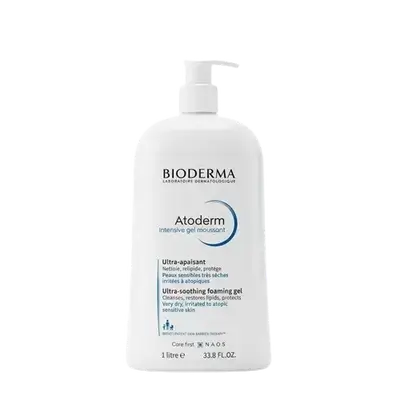Atoderm Intensive Gel Moussant Ultra-Soothing Foaming Gel For Very Dry Irritated To Atopic Sensitive Skin 1 Liter _ BIODERMA