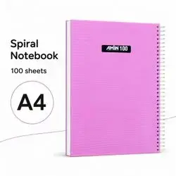 NOTEBOOK A4,100 sheet ,plastic cover.