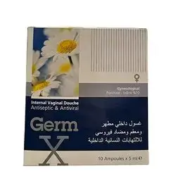 Germ X (Internal Vaginal Douche) Antiseptic & Antiviral 10 Ampoules