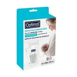 Optimal breast milk storage bags 30 bags 200ml+