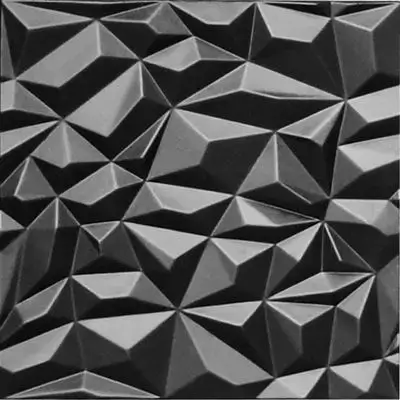 3D Wall Panels Matt Black D101