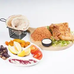 Crispy Carp Fish With Red Rice And Special Sauce