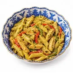 Chicken and vegetable curry penne