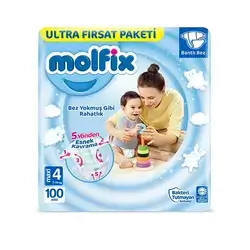 Molfix 3D Maxi 4 Size Baby Diapers 100pcs 