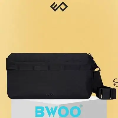 BWOO Polyester Casual Crossbody Bag for Outdoor - Black