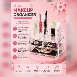 Acrylic Makeup Organizer with Drawers & Compartments