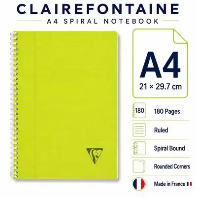Notebook ,French ( A4) Size,180 pages.
