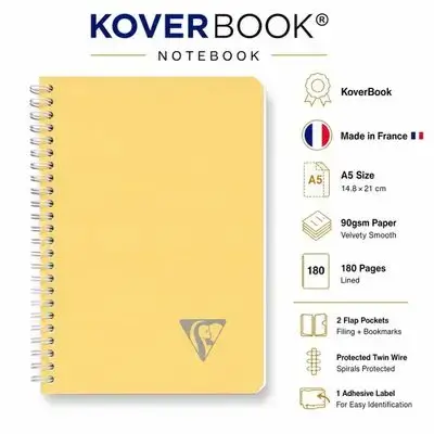 Notebook,french , A5 Size,180 pages.