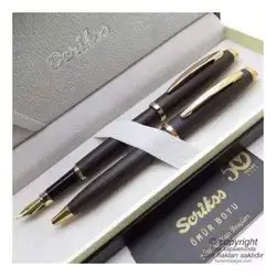 Scri̇kss 39 Fountain Pens - Ballpoint Pens Two Set Titanium