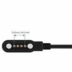 iCover Smart Watch Charger Cable, Universal 4 Pin 7.62mm Magnetic Suction USB Charging Cable for Smart Watch, Replacement Charging Cable for 7.62mm 4-Pin Devices